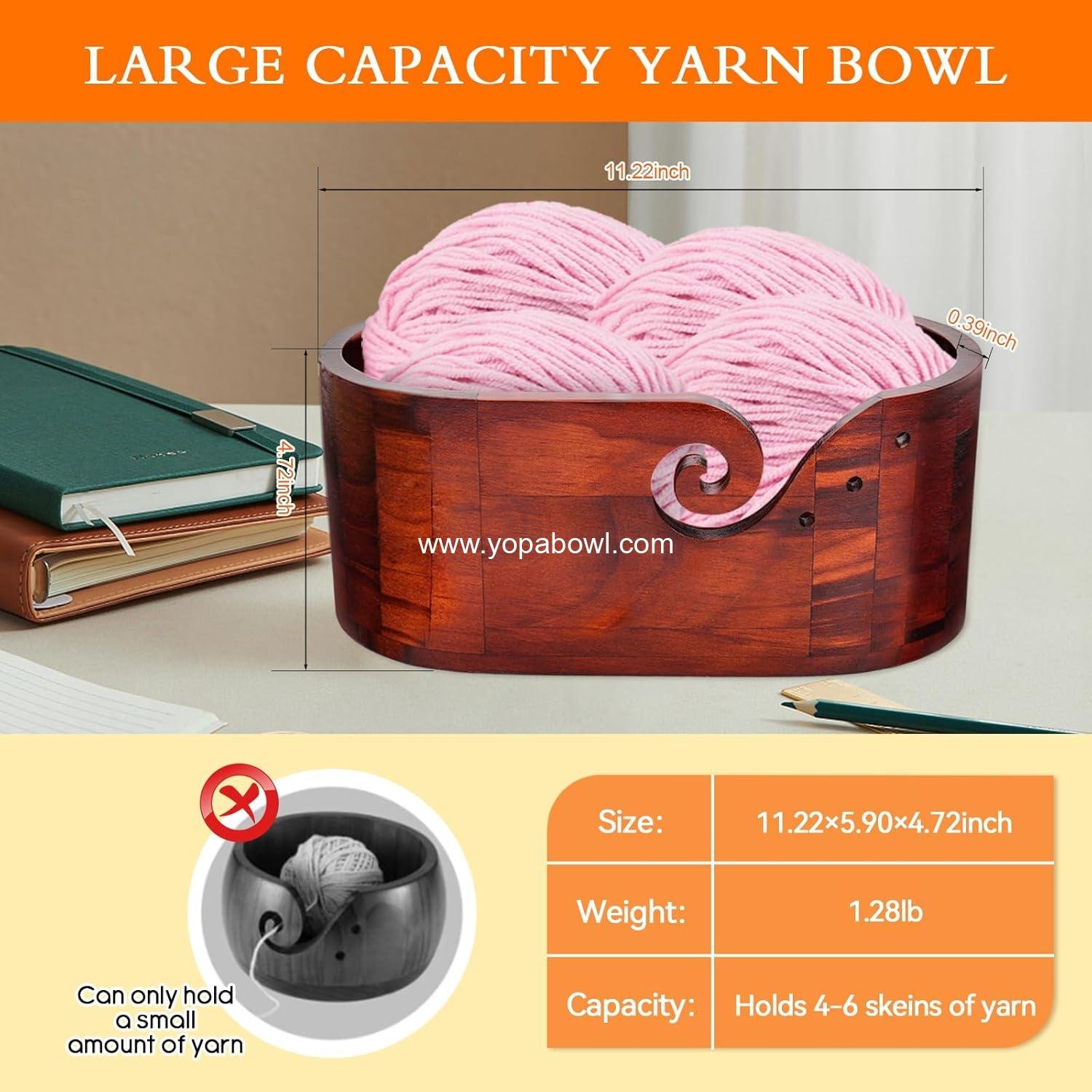 Wholesale Large Yarn Bowl for Crocheting - Crochet Storage with 66-Pack Crochet Kit Including 9 Sizes Crochet Hook Set - Yarn Holder for Knitting Beginners - Factory