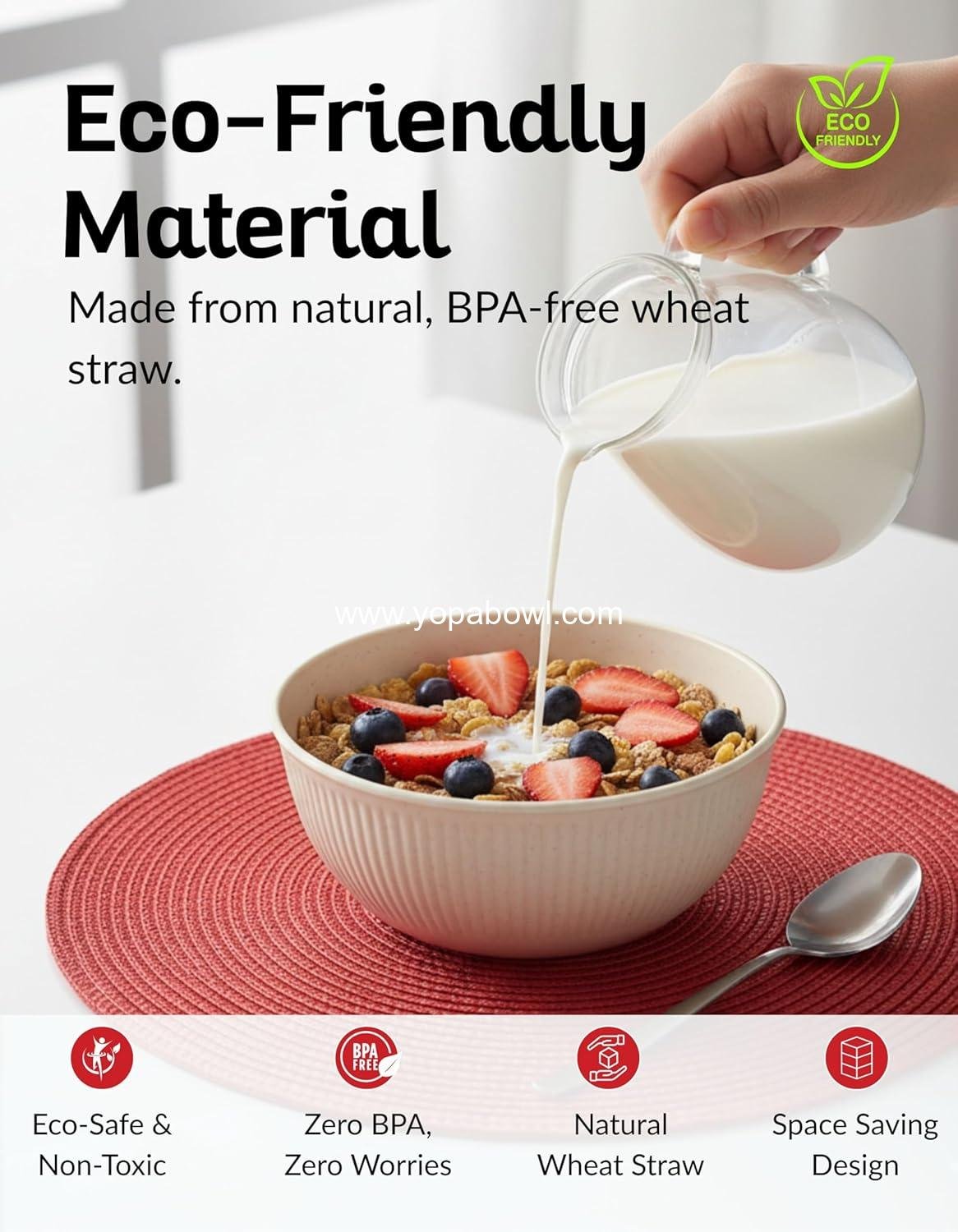 Wholesale Unbreakable Wheat Straw Bowl Set – 8-Piece, Lightweight Cereal, Salad & Soup Bowls, Eco-Friendly BPA-Free Dinnerware, Microwave & Dishwasher Safe, Stackable Factory Wholesale Unbreakable Wheat Straw Bowl Set – 8-Piece, Lightweight Cereal, Salad & Soup Bowls, Eco-Friendly BPA-Free Dinnerware, Microwave & Dishwasher Safe, Stackable Factory