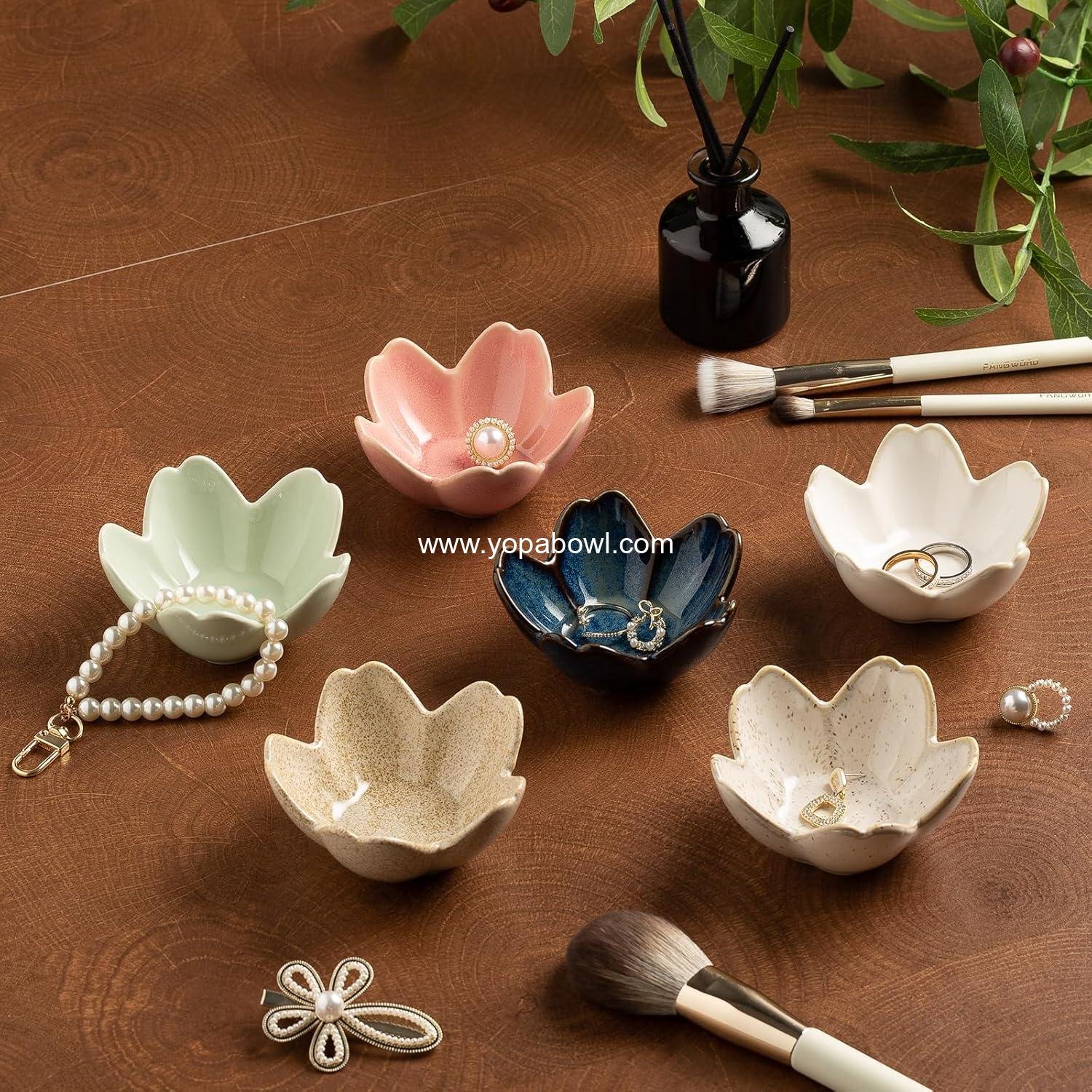 Wholesale Floral Ceramic Jewelry Tray - 3.5