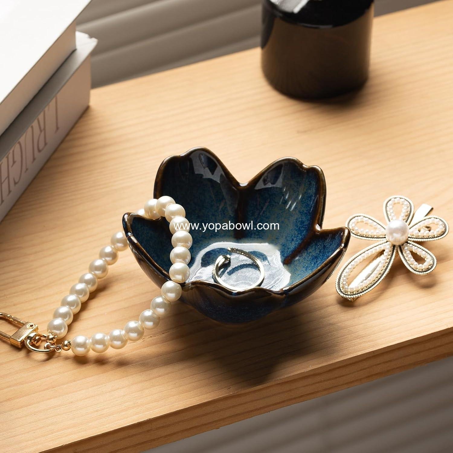 Wholesale Floral Ceramic Jewelry Tray - 3.5