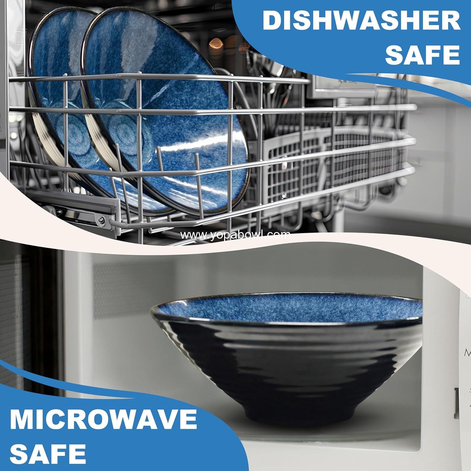 Wholesale 8-Inch Ceramic Ramen Bowl Set (8 Pieces) - Dishwasher and Microwave Safe Large Bowls for Salad, Noodles, Cereal, Pasta, and Soup with Chopsticks, Forks, and Spoons - Housewarming Gift Factory