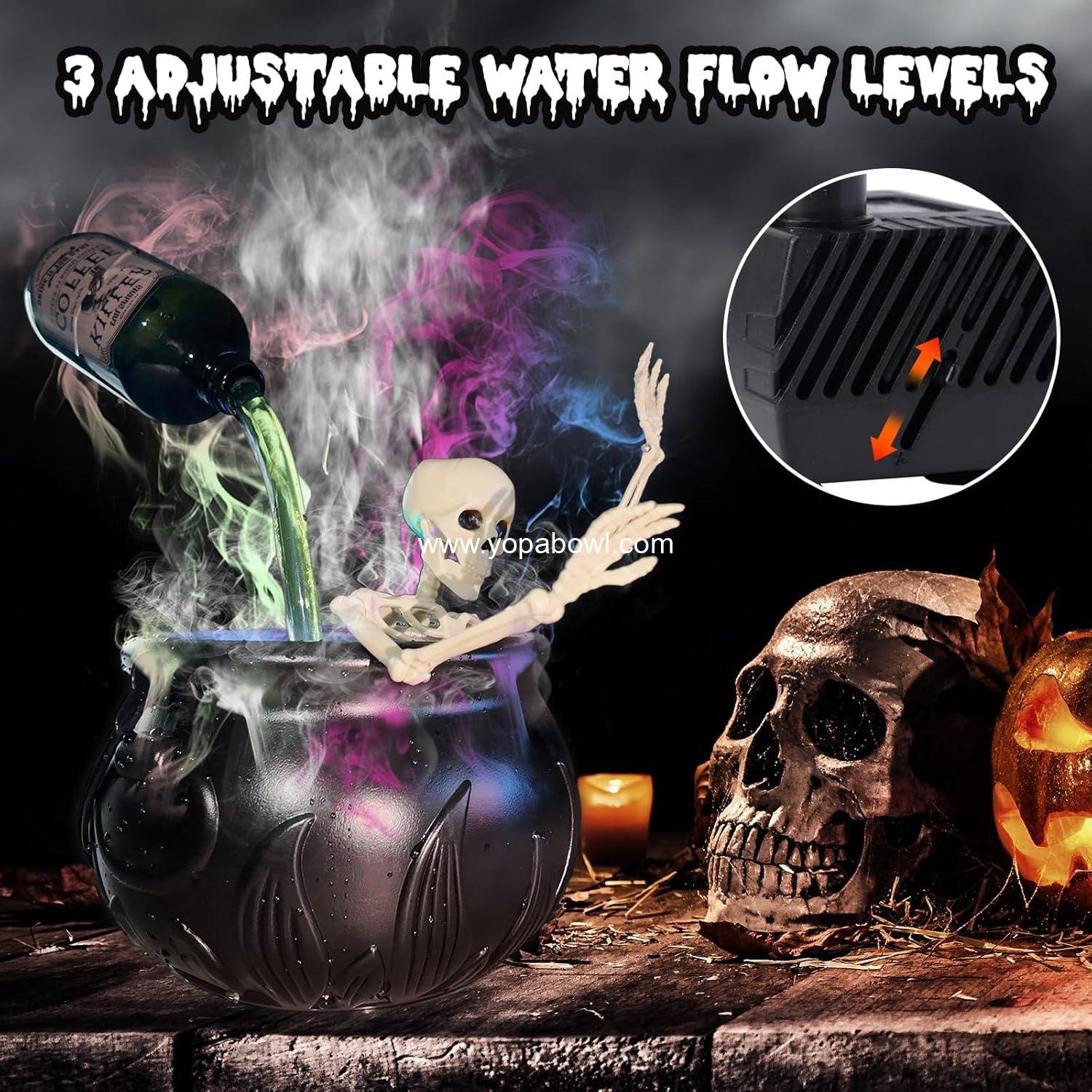 Wholesale Large Black Plastic Witch Cauldron Halloween Decorations Gift for Boys with Magic Floating Bottle and Diffuser, DIY Indoor Outdoor Witches Cauldron Decor Manufacturer