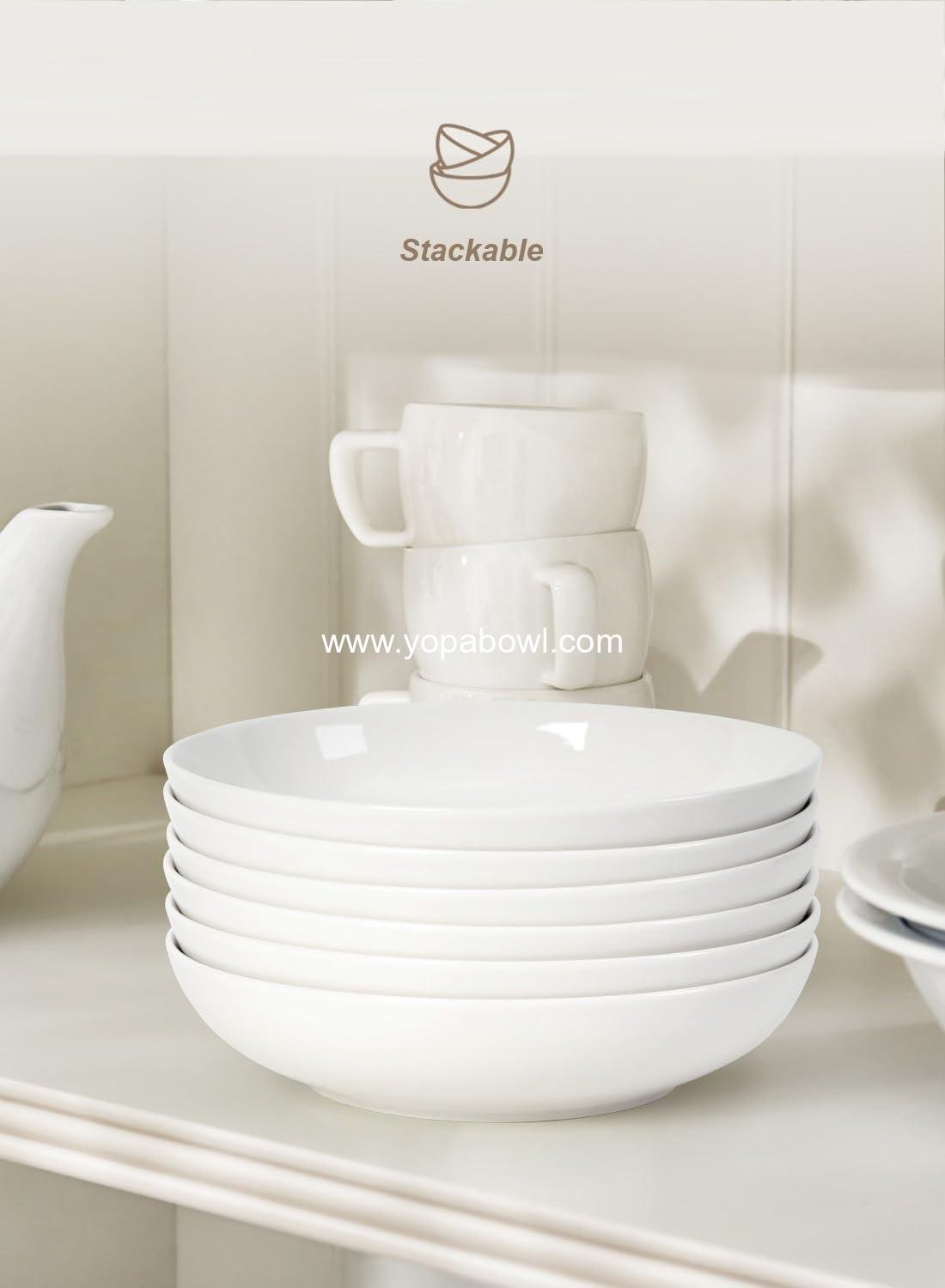 Wholesale 35oz Pasta Bowls Set of 6, 8.5