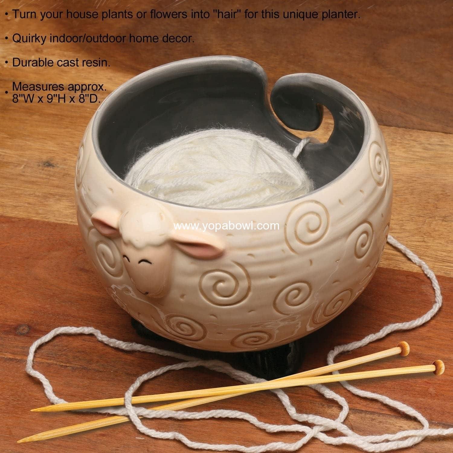 OEM Sleepy Sheep Ceramic Yarn Knitting Bowl Tangle-Free Holder 6 OEM Sleepy Sheep Ceramic Yarn Knitting Bowl Tangle-Free Holder 6
