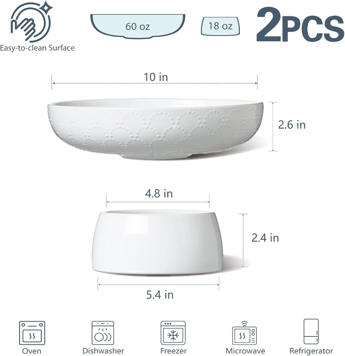 OEM 10-Inch Large Ceramic Fruit Bowl White Removable Pedestal Design for Kitchen Counter Modern Footed with Draining Holes Decorative for Vegetables Snacks Candies Factory