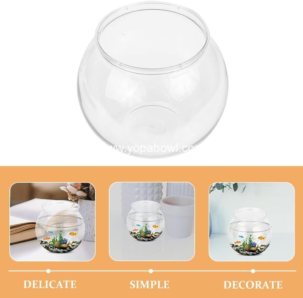OEM Transparent Plastic Betta Fish Tank Aquarium Bowl Desktop Home Decor Factory OEM Transparent Plastic Betta Fish Tank Aquarium Bowl Desktop Home Decor Factory