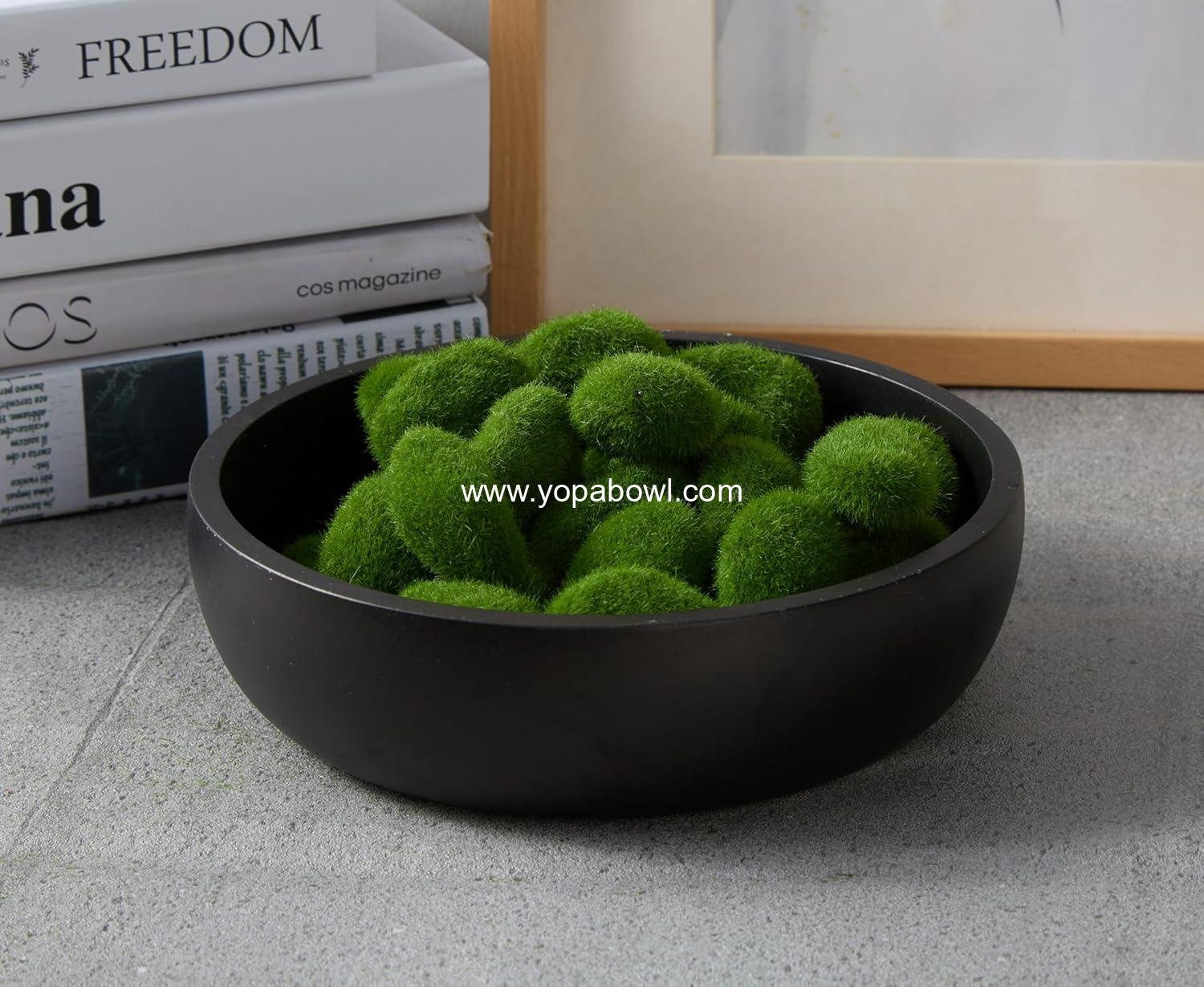 OEM 7.9 Inch Concrete Key Bowl Entryway Table Decor Modern Industrial Minimalist Holder Charcoal Black Smooth Sealed Durable Factory