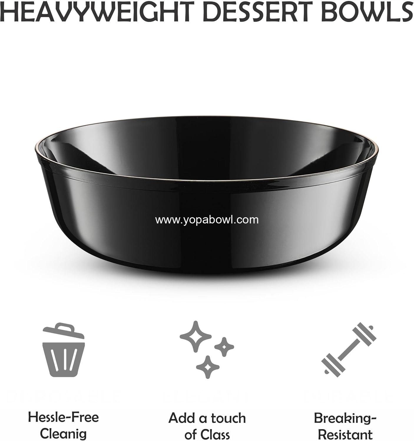 Wholesale 6 Oz Disposable Plastic Dessert Bowls 50-Pack Small Heavyweight Black for Parties Weddings Events Factory