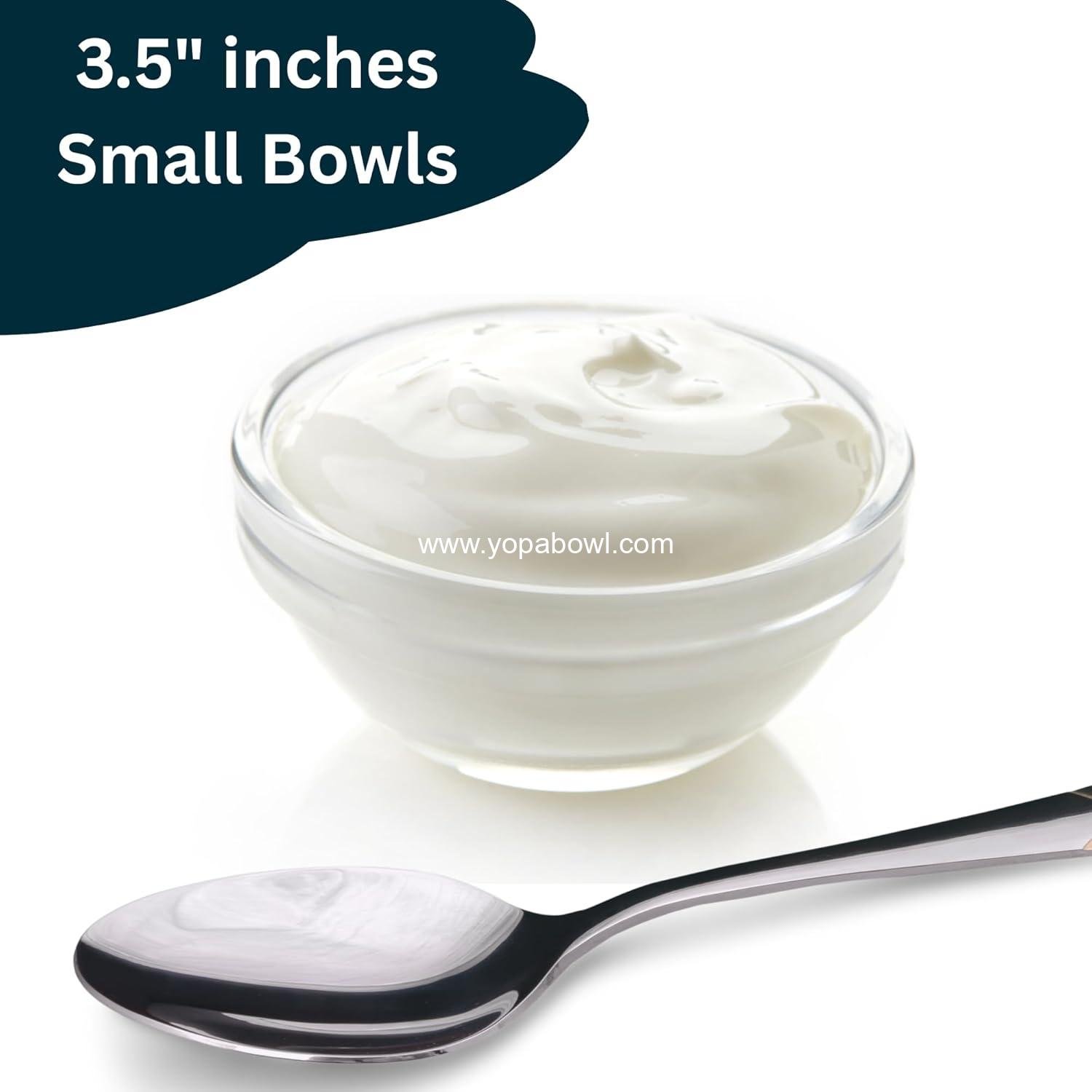 Wholesale 3.5-Inch 4-Ounce Small Glass Cooking Bowls 9 cm Diameter Microwave Dishwasher Safe Stackable Mise en Place Ramekins Set of 6 Factory