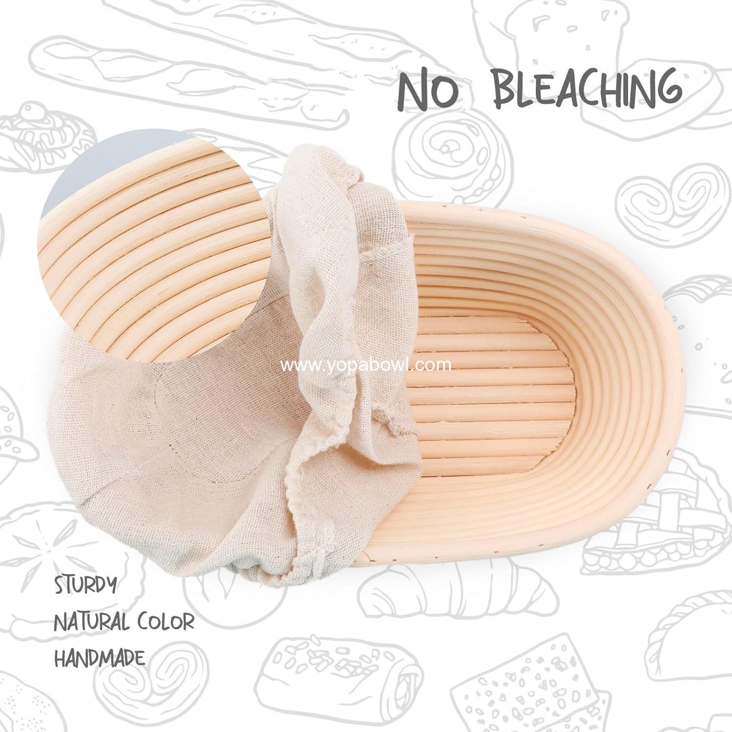 OEM Set of 2 10-Inch Oval Bread Proofing Baskets with Liners for Sourdough Baking Manufacturer