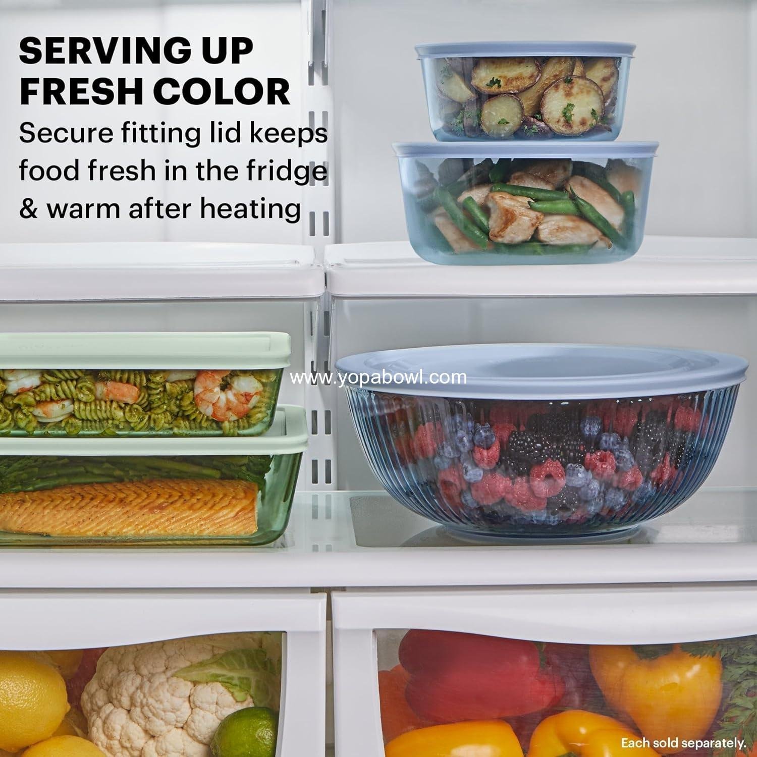 OEM 4.5 Quart Bowl with Blue Lid 1 Each Factory