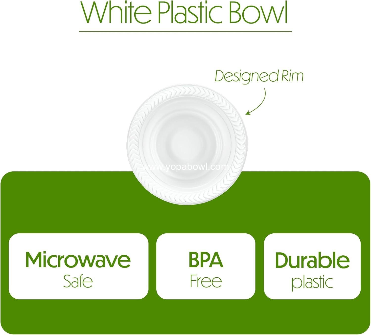 Wholesale 800 Pack 5 oz White Disposable Plastic Bowls Premium Lightweight for Desserts Appetizers Soups Parties Weddings Factory