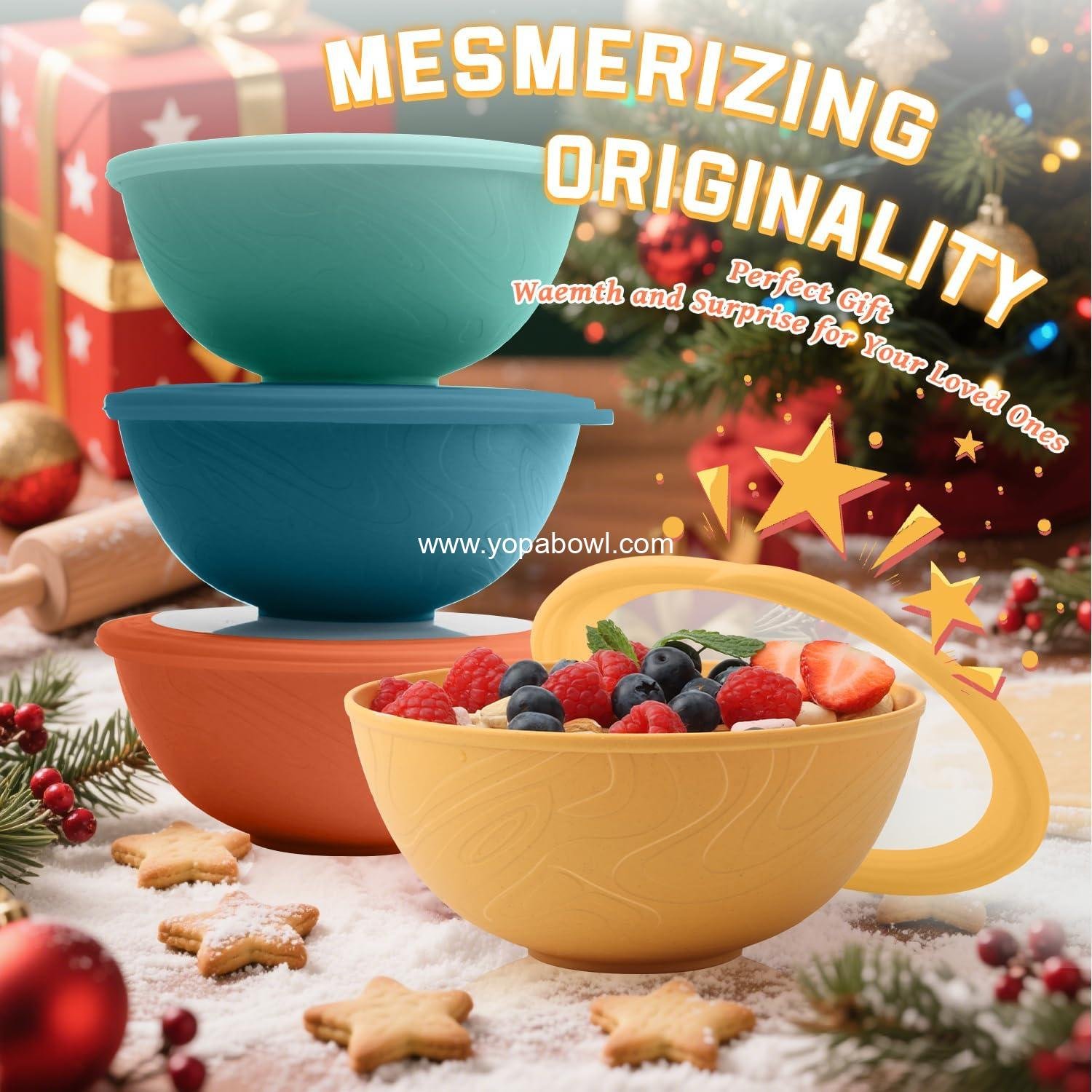 Wholesale 40 OZ Wheat Straw Cereal Bowls with Lids 4 Sets Soup Salad Lunch Containers Microwave Dishwasher Safe for Kitchen RV Camping Parties Factory