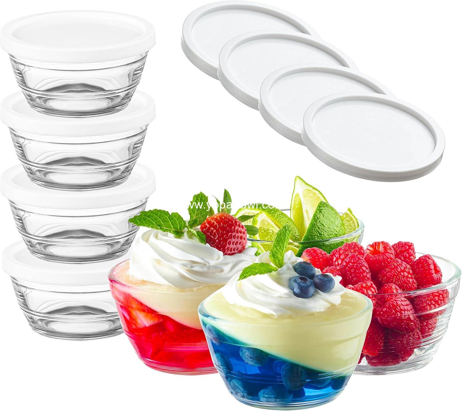 OEM 16pc 8oz Small Glass Bowls Set with Airtight Lids - Stackable Clear Custard Cups for Food Prep Mise en Place Bouillon Mixing Sauces Dips Nuts Oats Candy Dessert Cereal Factory OEM 16pc 8oz Small Glass Bowls Set with Airtight Lids - Stackable Clear Custard Cups for Food Prep Mise en Place Bouillon Mixing Sauces Dips Nuts Oats Candy Dessert Cereal Factory