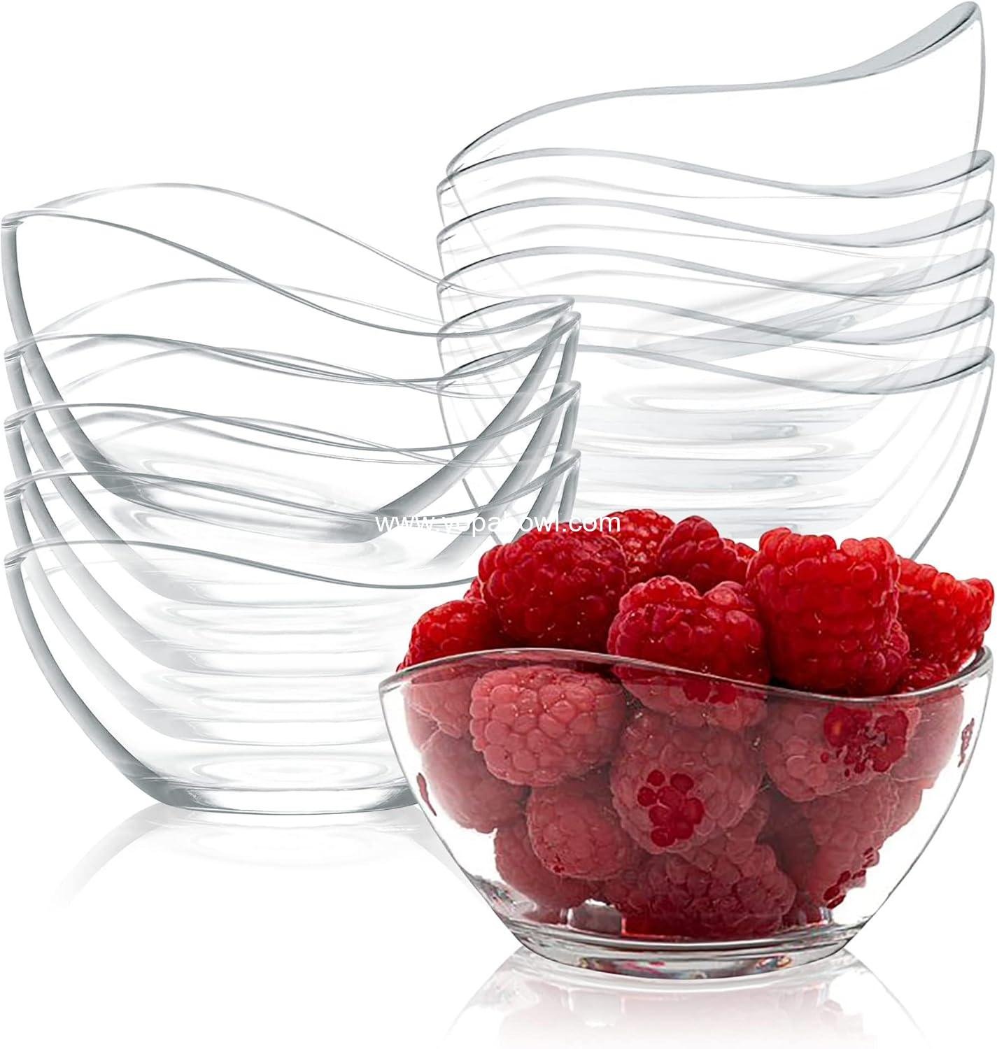 OEM Set of 12 Small Glass Dessert Bowls, 10 Ounce Ice Cream and Snack Bowls, Microwave and Dishwasher Safe - Factory