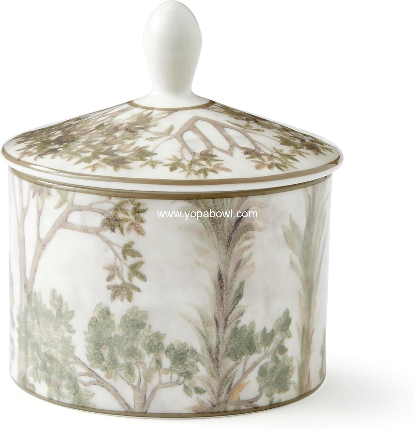 OEM Tall Trees 10oz Sugar Bowl with Lid - Enchanted Forest Design, Porcelain, Dishwasher and Microwave Safe for Tea and Coffee, Fabulous Gift, Home & Gathering Use, Factory OEM Tall Trees 10oz Sugar Bowl with Lid - Enchanted Forest Design, Porcelain, Dishwasher and Microwave Safe for Tea and Coffee, Fabulous Gift, Home & Gathering Use, Factory
