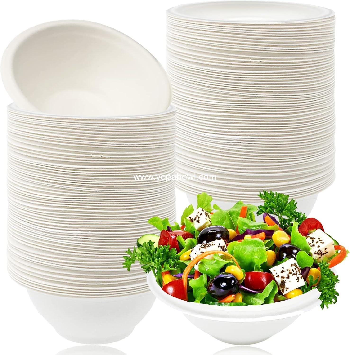 Wholesale 110 Pcs 8oz Compostable Paper Bowls Biodegradable Heavy-Duty Bagasse for Salad Dessert Parties Catering Factory Wholesale 110 Pcs 8oz Compostable Paper Bowls Biodegradable Heavy-Duty Bagasse for Salad Dessert Parties Catering Factory