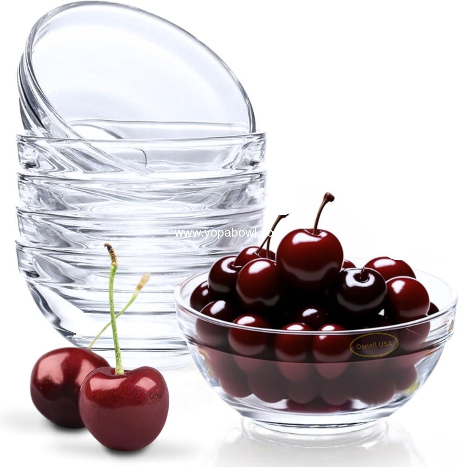 Wholesale 3.5-Inch 4-Ounce Small Glass Cooking Bowls 9 cm Diameter Microwave Dishwasher Safe Stackable Mise en Place Ramekins Set of 6 Factory