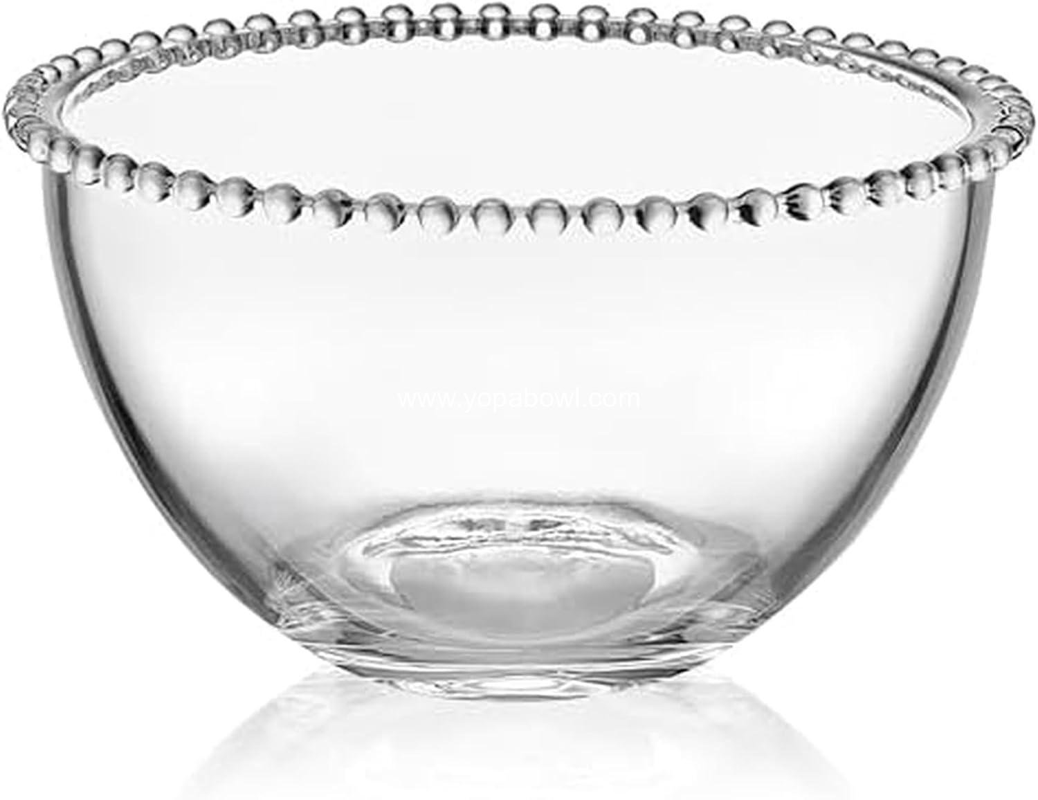 Wholesale Beaded Glass Fruit Salad Bowl, 8.25 Inch - Manufacturer Wholesale Beaded Glass Fruit Salad Bowl, 8.25 Inch - Manufacturer