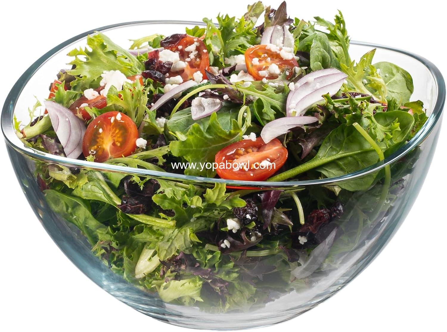 Wholesale Beautiful Wavy Design Serving Bowl, 63.5 oz Large Salad Bowl for Parties and Everyday Use, Elegant Bowl for Salads, Pasta, Fruit, Microwave and Dishwasher Safe, Factory