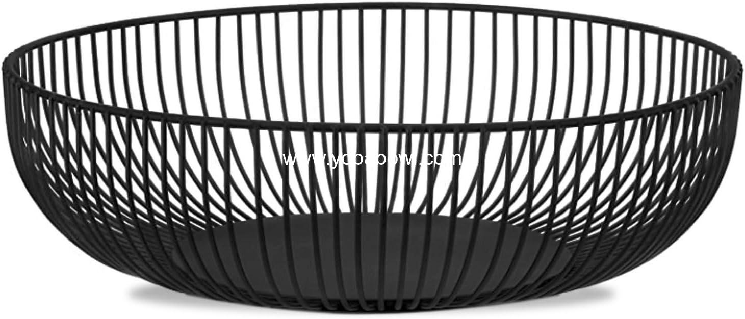 Wholesale Black Wire Fruit Basket - Kitchen Metal Fruit Bowl Stand for Counters (Exposure) - Factory Wholesale Black Wire Fruit Basket - Kitchen Metal Fruit Bowl Stand for Counters (Exposure) - Factory