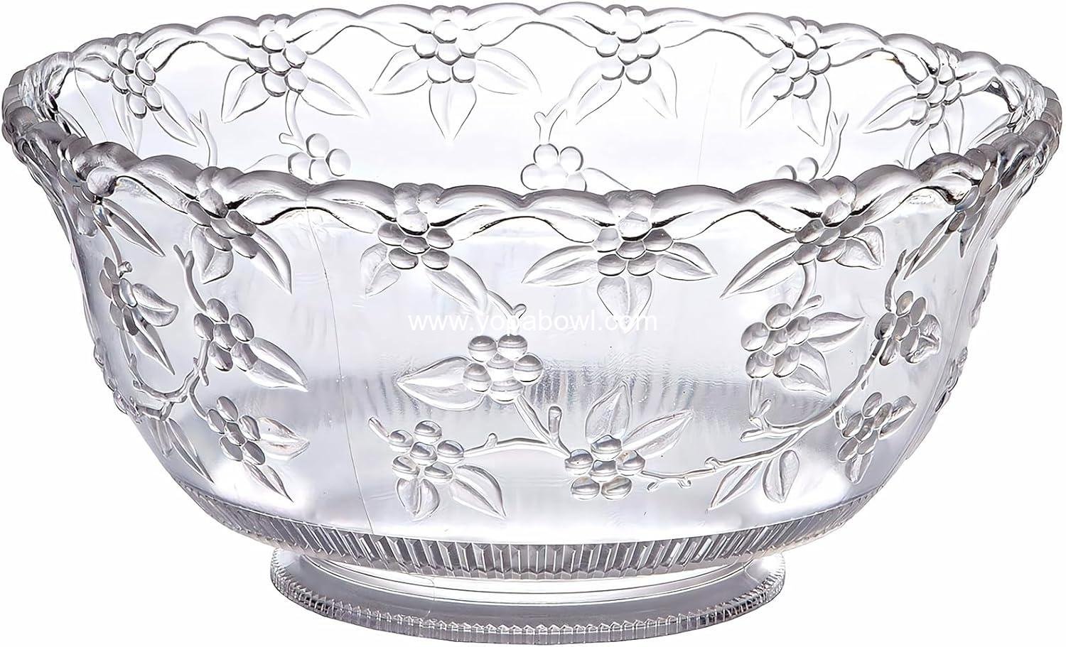 Wholesale Clear Plastic Small Punch Bowl (8 qt) - Classic Design, Ideal for Entertaining, Holidays & Celebrations Factory Wholesale Clear Plastic Small Punch Bowl (8 qt) - Classic Design, Ideal for Entertaining, Holidays & Celebrations Factory