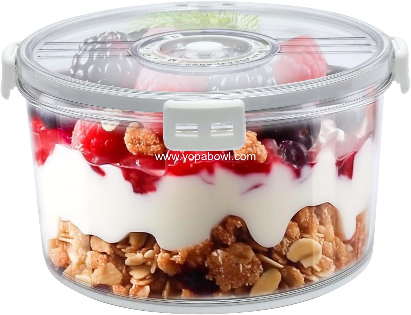 Wholesale Large Trifle Bowl with Sealed Lid - 8.9 Inch Clear Salad Bowl with Snap Fasteners for Ice Cream, Cake, Cupcake, Salad, Fruit, Dessert - Factory