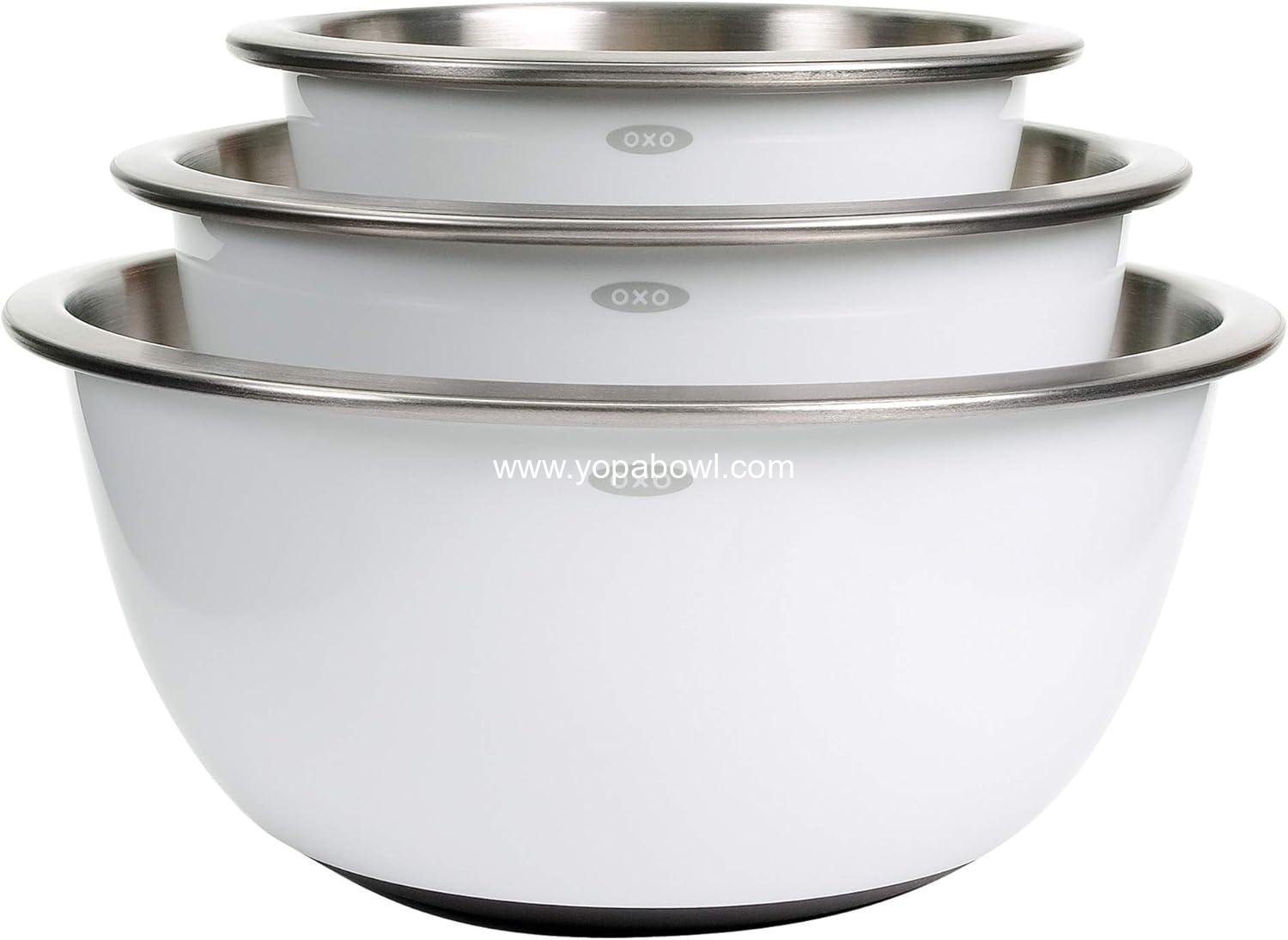 Wholesale Stainless Steel 3-Piece Mixing Bowl Set - Factory