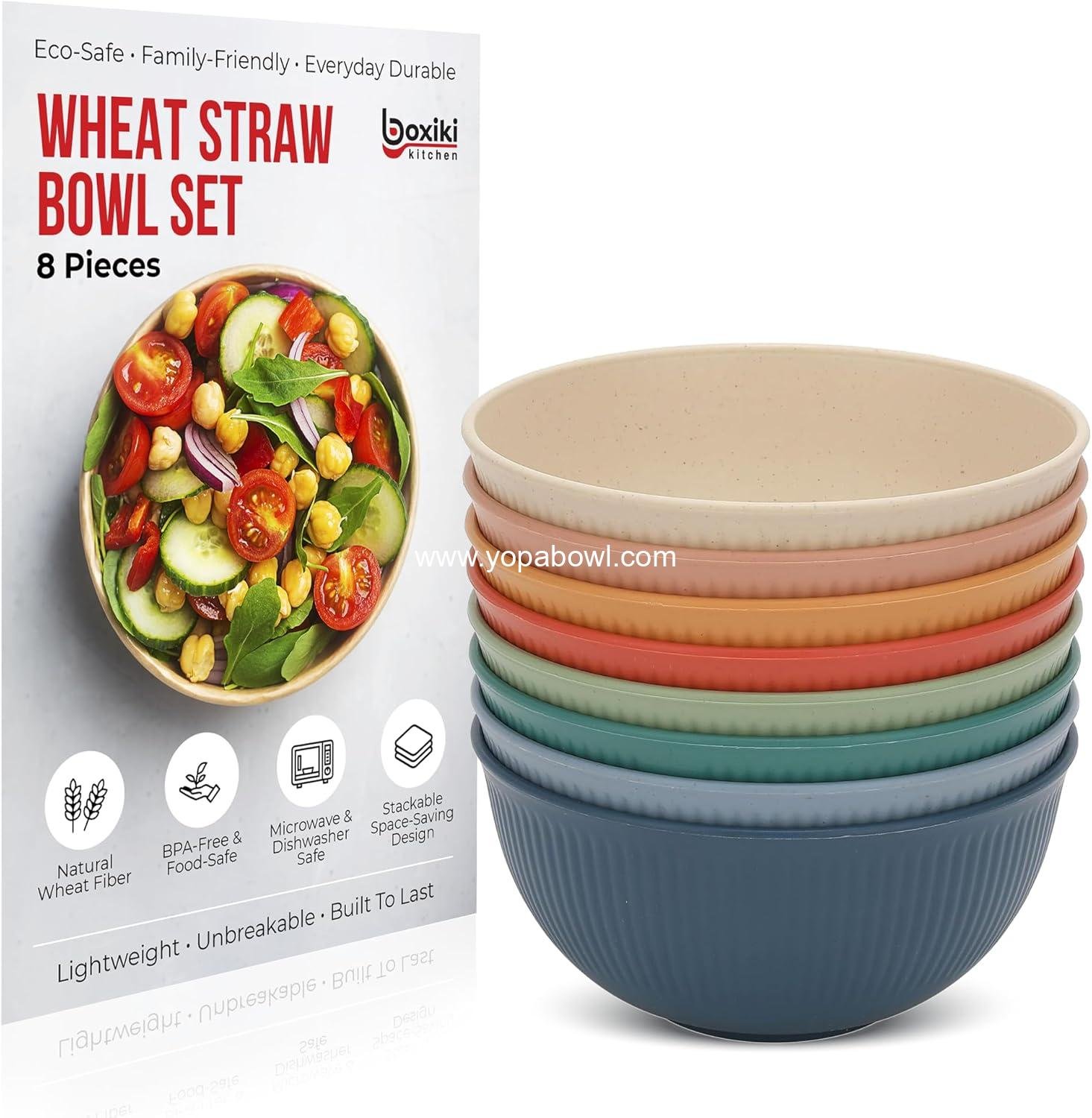Wholesale Unbreakable Wheat Straw Bowl Set – 8-Piece, Lightweight Cereal, Salad & Soup Bowls, Eco-Friendly BPA-Free Dinnerware, Microwave & Dishwasher Safe, Stackable Factory Wholesale Unbreakable Wheat Straw Bowl Set – 8-Piece, Lightweight Cereal, Salad & Soup Bowls, Eco-Friendly BPA-Free Dinnerware, Microwave & Dishwasher Safe, Stackable Factory