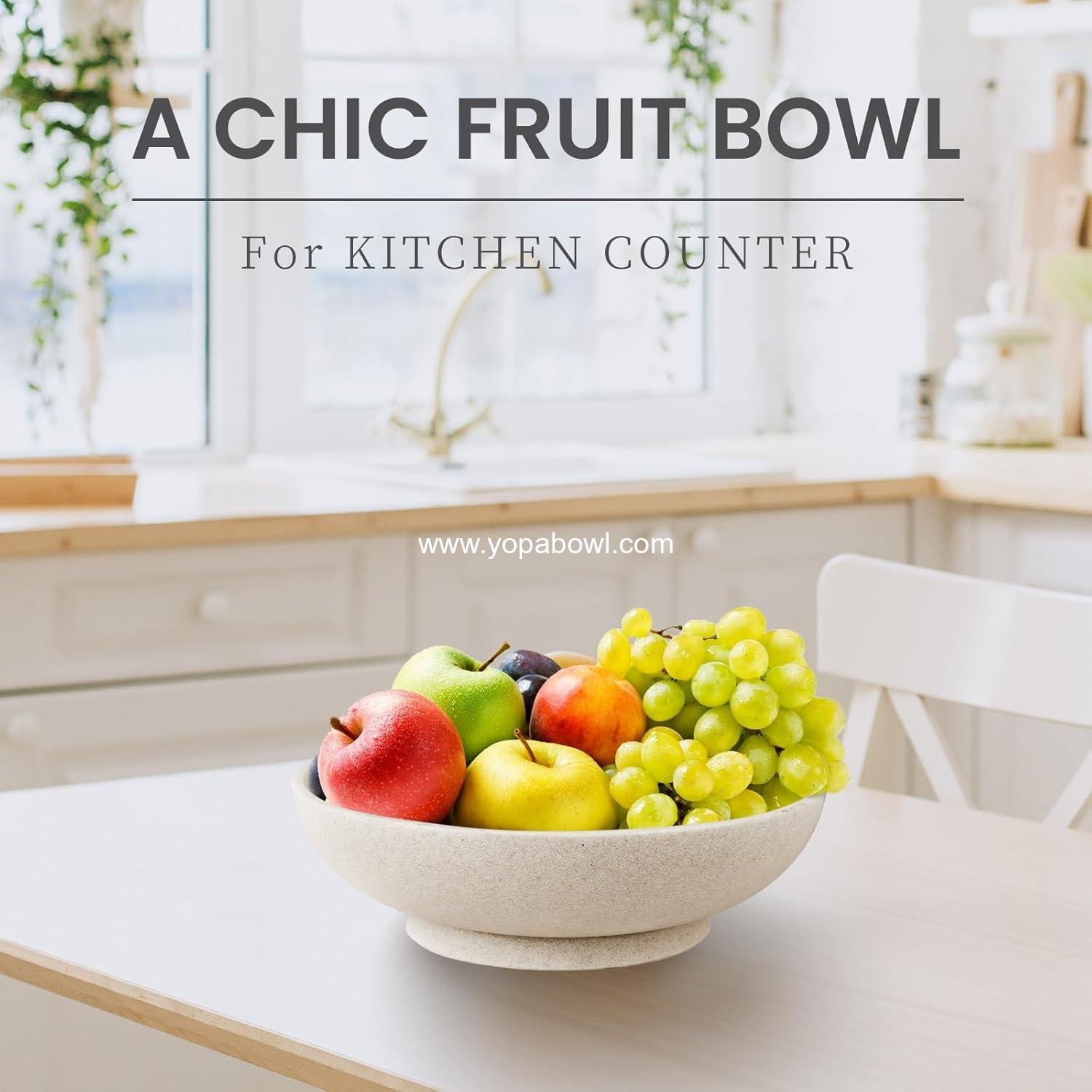 OEM Large Modern Decorative Fruit Bowl for Kitchen Counter Home Entry Table - Artificial Stone Beige Factory OEM Large Modern Decorative Fruit Bowl for Kitchen Counter Home Entry Table - Artificial Stone Beige Factory