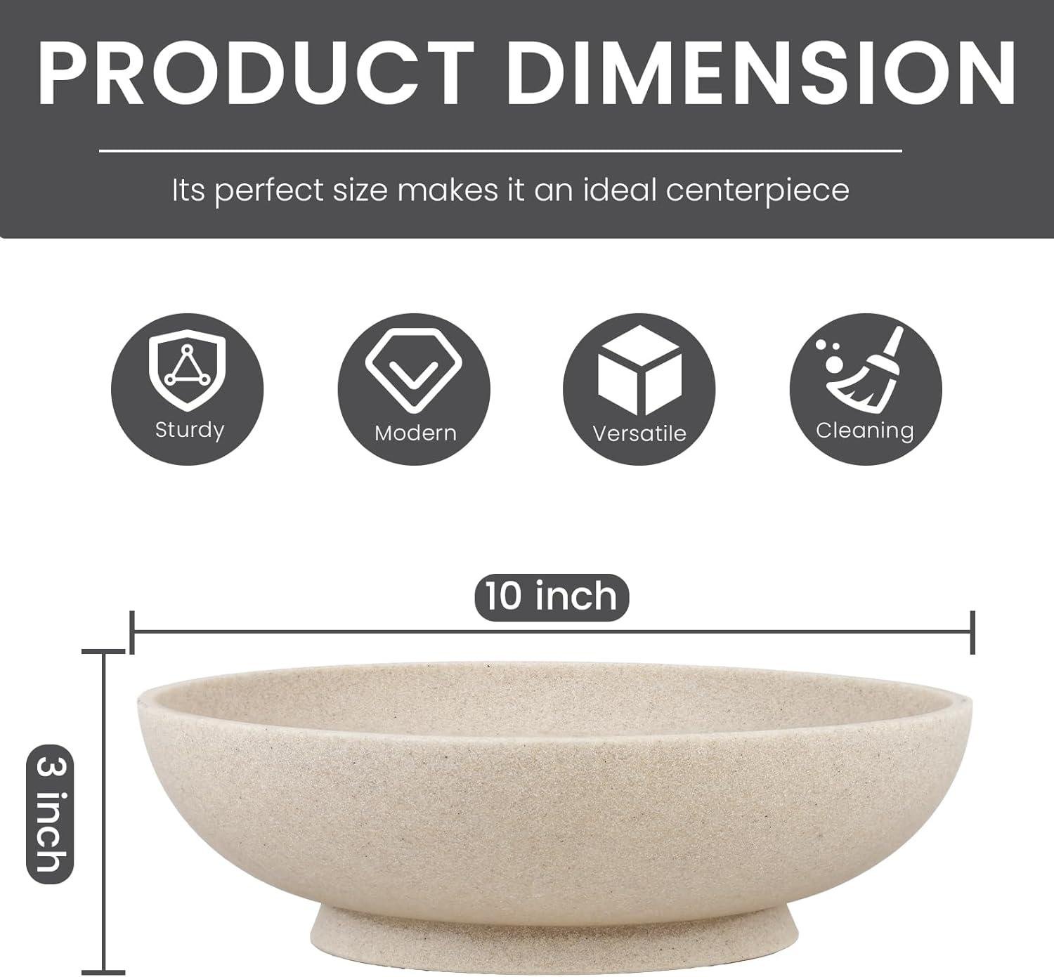 OEM Large Modern Decorative Fruit Bowl for Kitchen Counter Home Entry Table - Artificial Stone Beige Factory OEM Large Modern Decorative Fruit Bowl for Kitchen Counter Home Entry Table - Artificial Stone Beige Factory