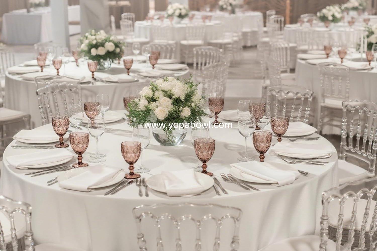 Wholesale 12 Pcs 6''W x 5''H Bubble Bowl Vase Centerpiece Round Glass Flower Vase Bulk Clear Terrarium Fish Bowl Goldfish Planter for Wedding Event Office Home Decor Factory