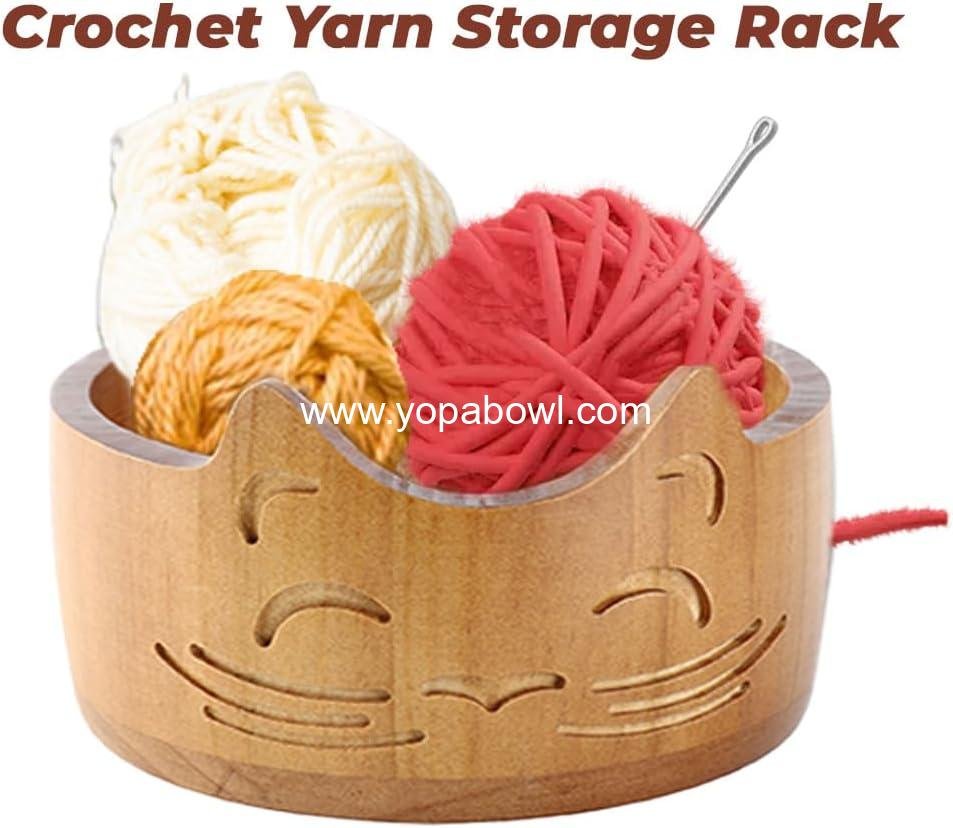 OEM Wooden Cat Crochet Yarn Bowl for Knitting Crocheting Storage Holder 18x18x10cm DIY Holiday Gifts Christmas Thanksgiving New Year manufacturer OEM Wooden Cat Crochet Yarn Bowl for Knitting Crocheting Storage Holder 18x18x10cm DIY Holiday Gifts Christmas Thanksgiving New Year manufacturer