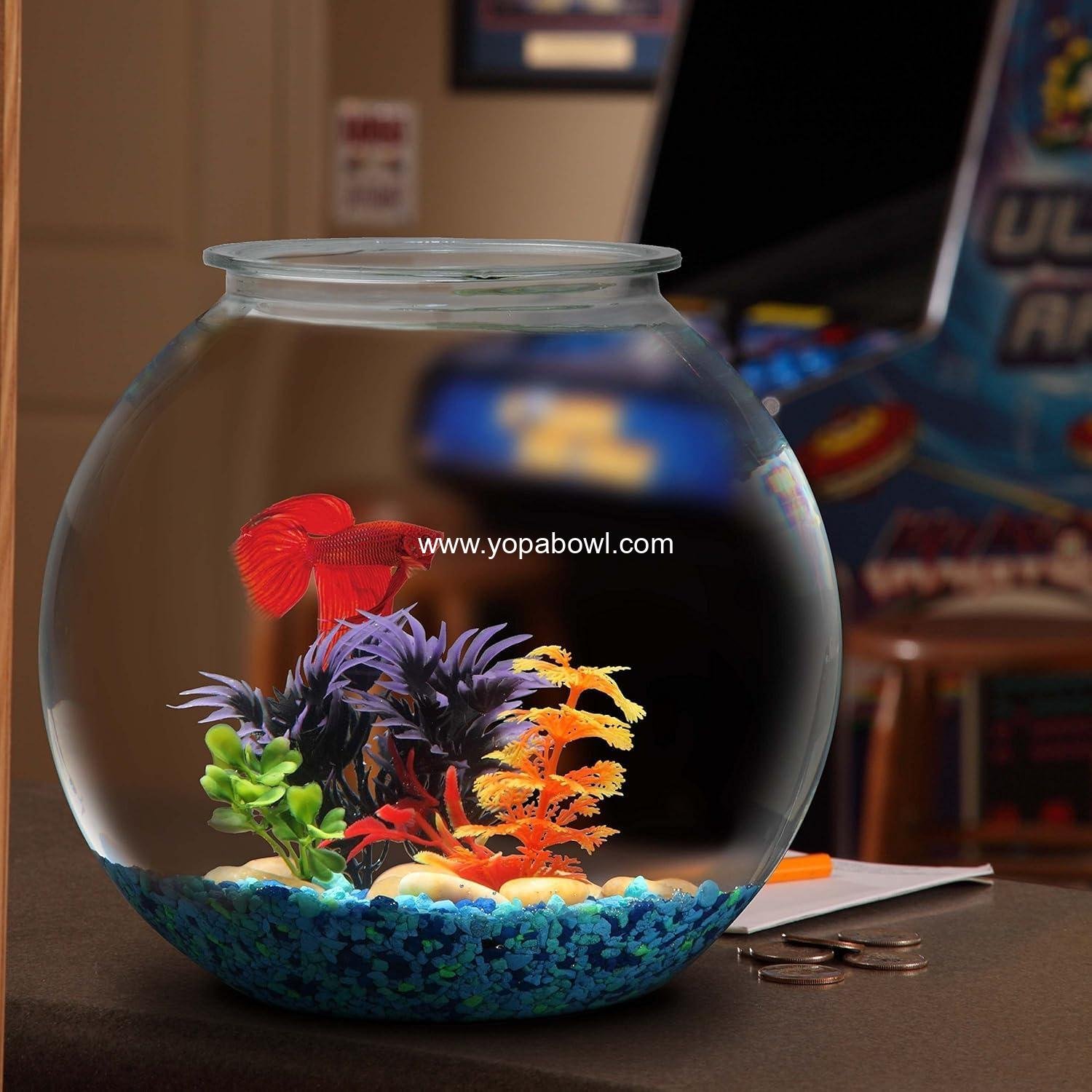 OEM 2-Gallon Impact-Resistant Plastic Betta Fish Tank LED Lighting 7 Colors Built-in Timer Crystal-Clear Desktop Aquarium Home Decor Factory