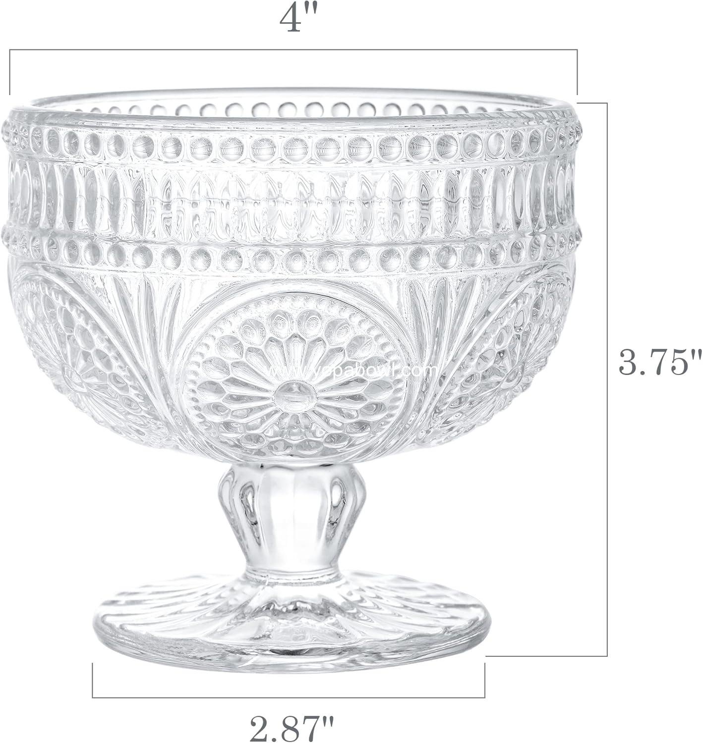 OEM 6-Pack 10 oz Glass Dessert Bowls Mini Trifle Serving for Ice Cream Fruit Pudding Snacks Cereal Nuts Factory OEM 6-Pack 10 oz Glass Dessert Bowls Mini Trifle Serving for Ice Cream Fruit Pudding Snacks Cereal Nuts Factory