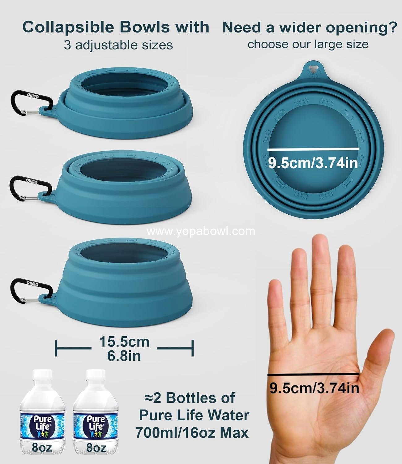 OEM Spill Proof 24oz Collapsible Dog Water Bowl Portable No Splash for Cars Road Trips Cat Travel Essentials Factory OEM Spill Proof 24oz Collapsible Dog Water Bowl Portable No Splash for Cars Road Trips Cat Travel Essentials Factory