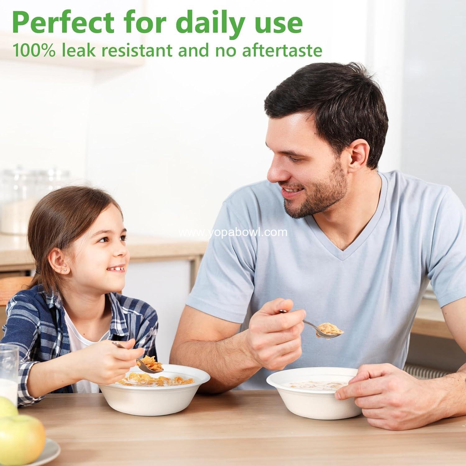 Wholesale 32 Oz Disposable Paper Bowls 50 Pack Large Size 100% Compostable Biodegradable Eco-Friendly for Salads Hot Soups Pasta Factory