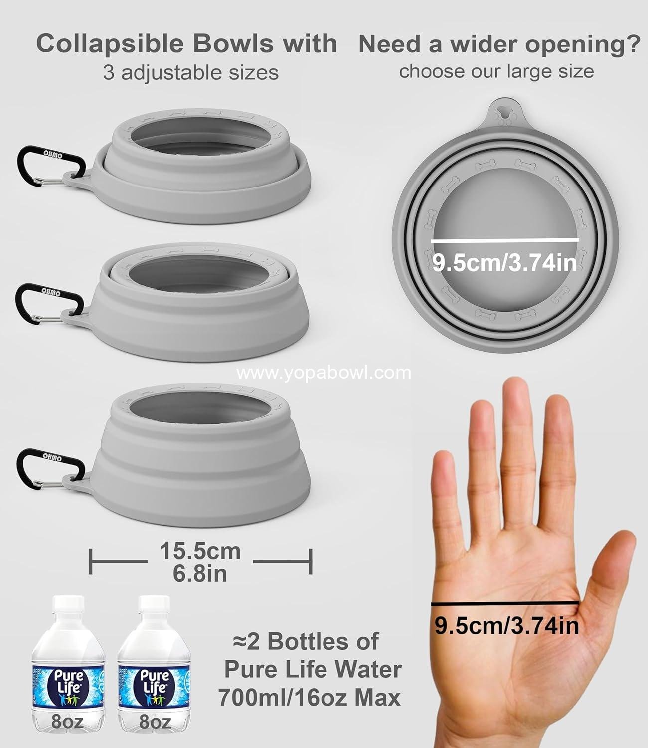 OEM 24oz Spill-Proof Collapsible Dog Water Bowl Portable No-Splash for Travel Cars Road Trips Cat Essentials Factory OEM 24oz Spill-Proof Collapsible Dog Water Bowl Portable No-Splash for Travel Cars Road Trips Cat Essentials Factory