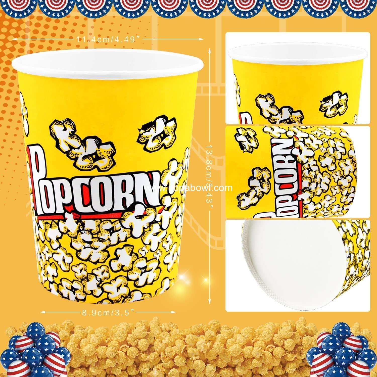 Wholesale 25 Pack 32oz Disposable Paper Popcorn Containers for Party Movie Use Factory