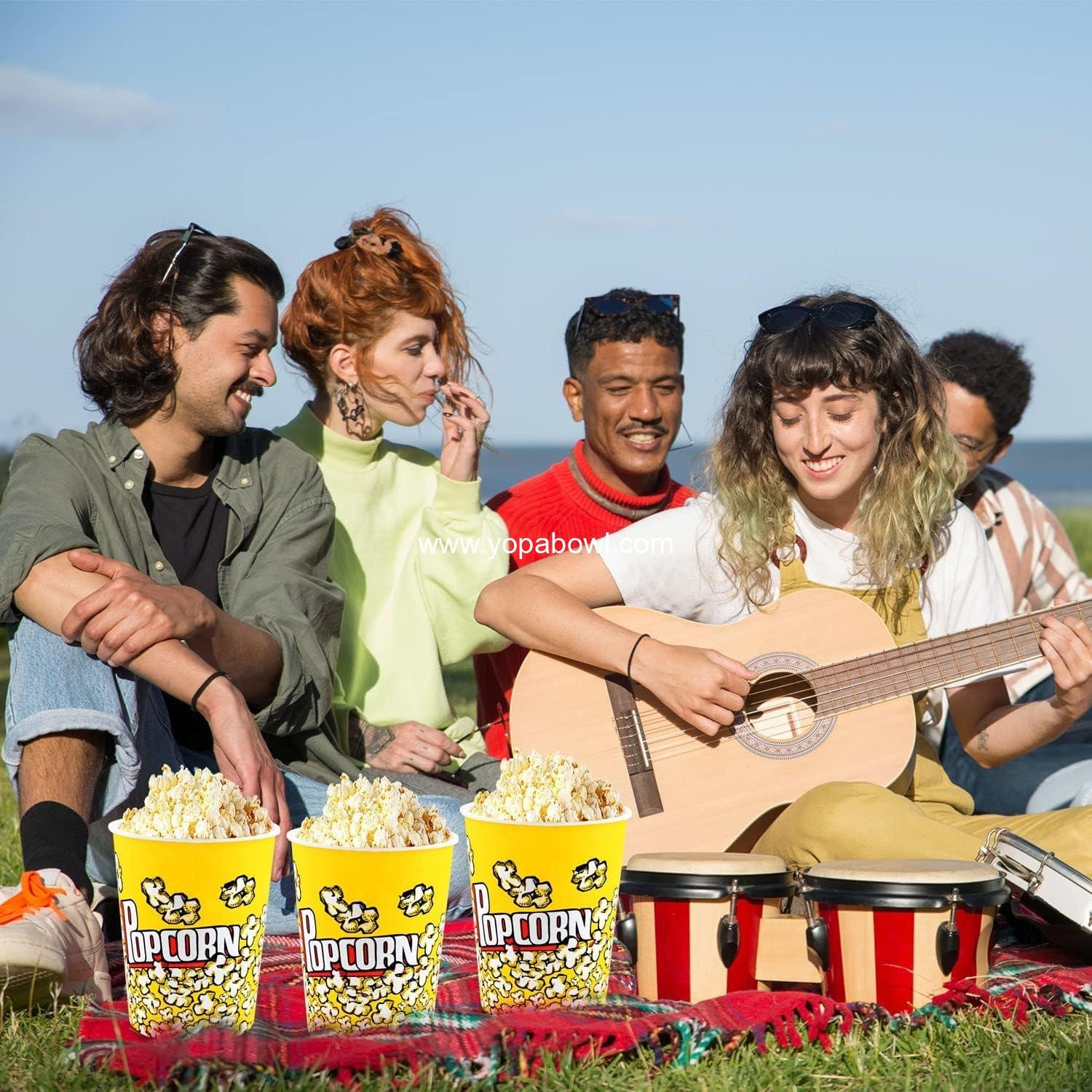 Wholesale 25 Pack 32oz Disposable Paper Popcorn Containers for Party Movie Use Factory