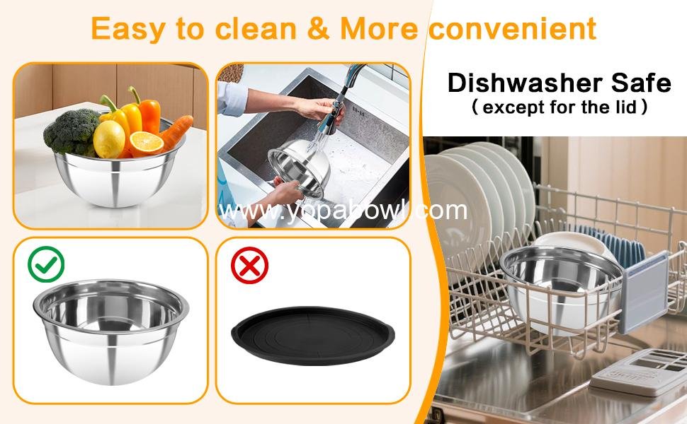 OEM 7-Piece Stainless Steel Nesting Mixing Bowls Set with Lids Sizes 0.7 1.1 1.5 2.1 3.5 4 4.5QT for Kitchen Cooking Baking Prepping Serving supplier OEM 7-Piece Stainless Steel Nesting Mixing Bowls Set with Lids Sizes 0.7 1.1 1.5 2.1 3.5 4 4.5QT for Kitchen Cooking Baking Prepping Serving supplier