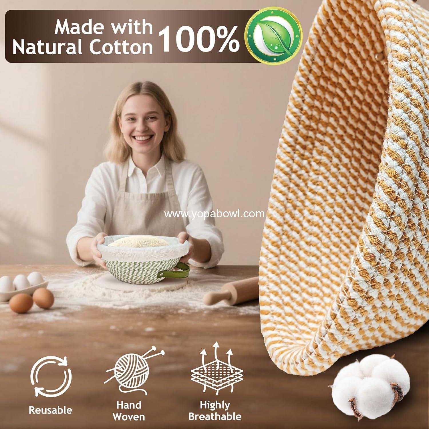OEM 10 Inch Banneton Proofing Basket Set Oval Round Sourdough Baskets with 4 Liners Handmade Baking Supplies for Artisan Bread Factory OEM 10 Inch Banneton Proofing Basket Set Oval Round Sourdough Baskets with 4 Liners Handmade Baking Supplies for Artisan Bread Factory