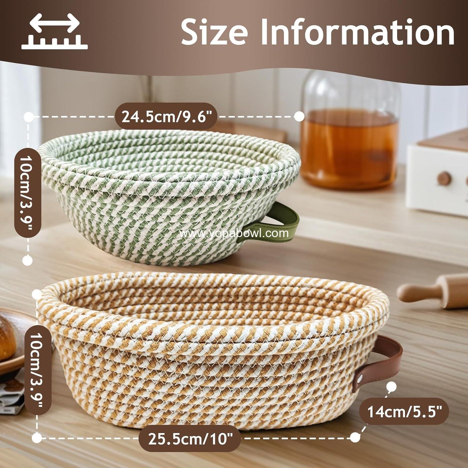 OEM 10 Inch Banneton Proofing Basket Set Oval Round Sourdough Baskets with 4 Liners Handmade Baking Supplies for Artisan Bread Factory OEM 10 Inch Banneton Proofing Basket Set Oval Round Sourdough Baskets with 4 Liners Handmade Baking Supplies for Artisan Bread Factory