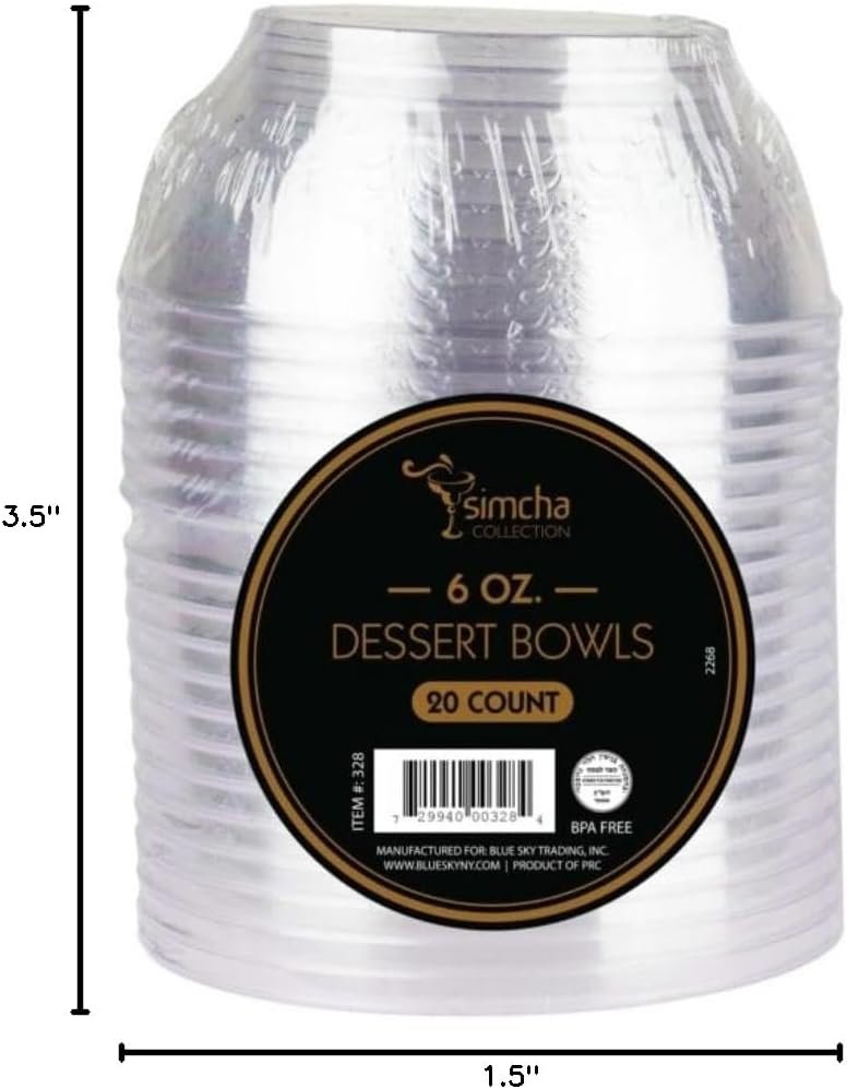 Wholesale 6 oz Clear Plastic Disposable Serving Bowls for Parties Weddings Chip Candy Buffet 20 Count Factory