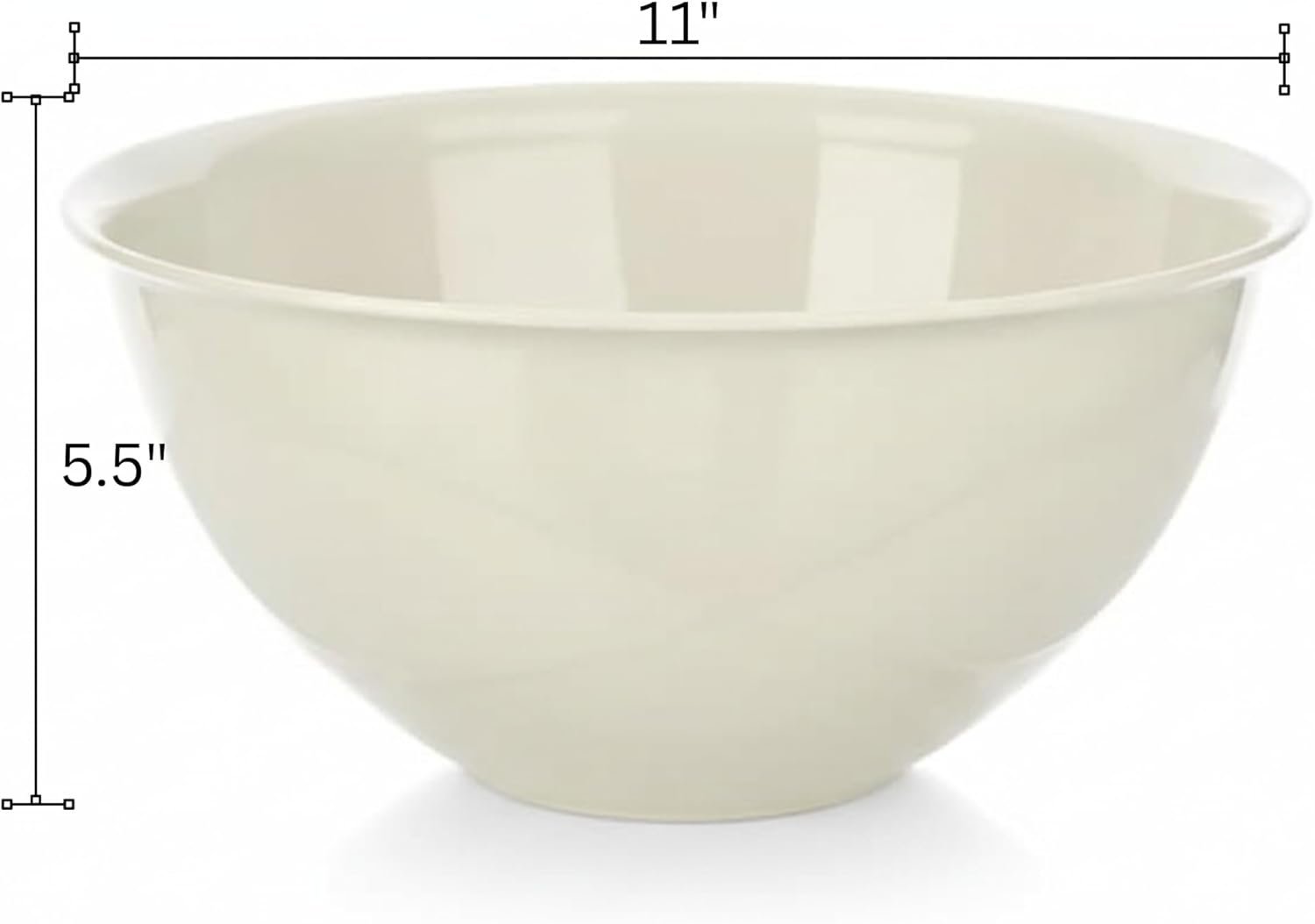 Tribello Large Mixing bowls 5-Quart 169oz - Plastic Salad/Mixing/Serving Bowl 1 pack
