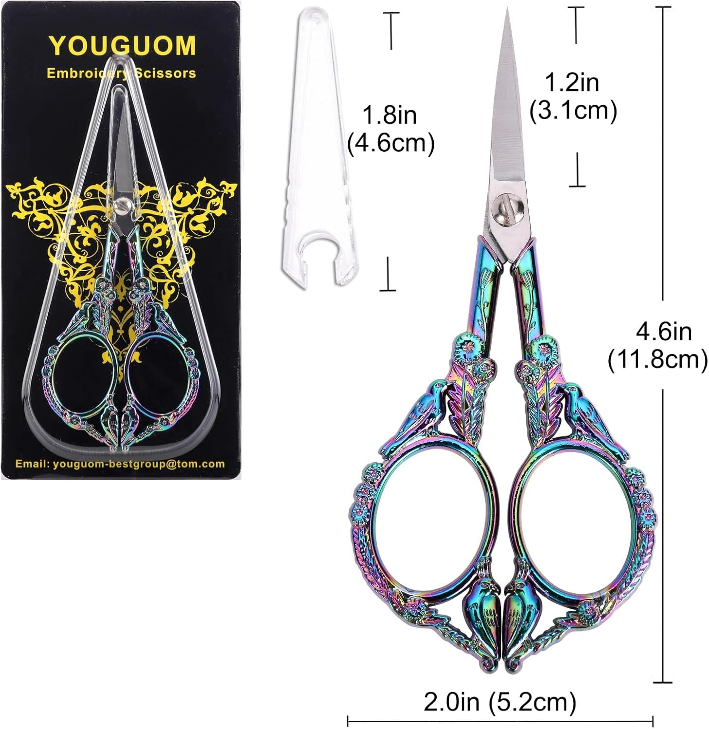 OEM Small Vintage Sharp Sewing Embroidery Scissors 4.6 Inch Detail Shears for Craft Needlework Yarn Handicraft DIY Thread Snips Rainbow Bird Style Factory OEM Small Vintage Sharp Sewing Embroidery Scissors 4.6 Inch Detail Shears for Craft Needlework Yarn Handicraft DIY Thread Snips Rainbow Bird Style Factory