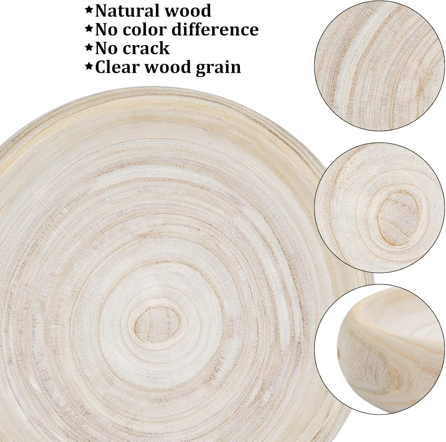 OEM 13 Inch Round Paulownia Wood Decorative Bowls Centerpiece for Home Decor Natural Fruit Bowl Coffee Table Key Tray Entryway Moss Holder Factory OEM 13 Inch Round Paulownia Wood Decorative Bowls Centerpiece for Home Decor Natural Fruit Bowl Coffee Table Key Tray Entryway Moss Holder Factory