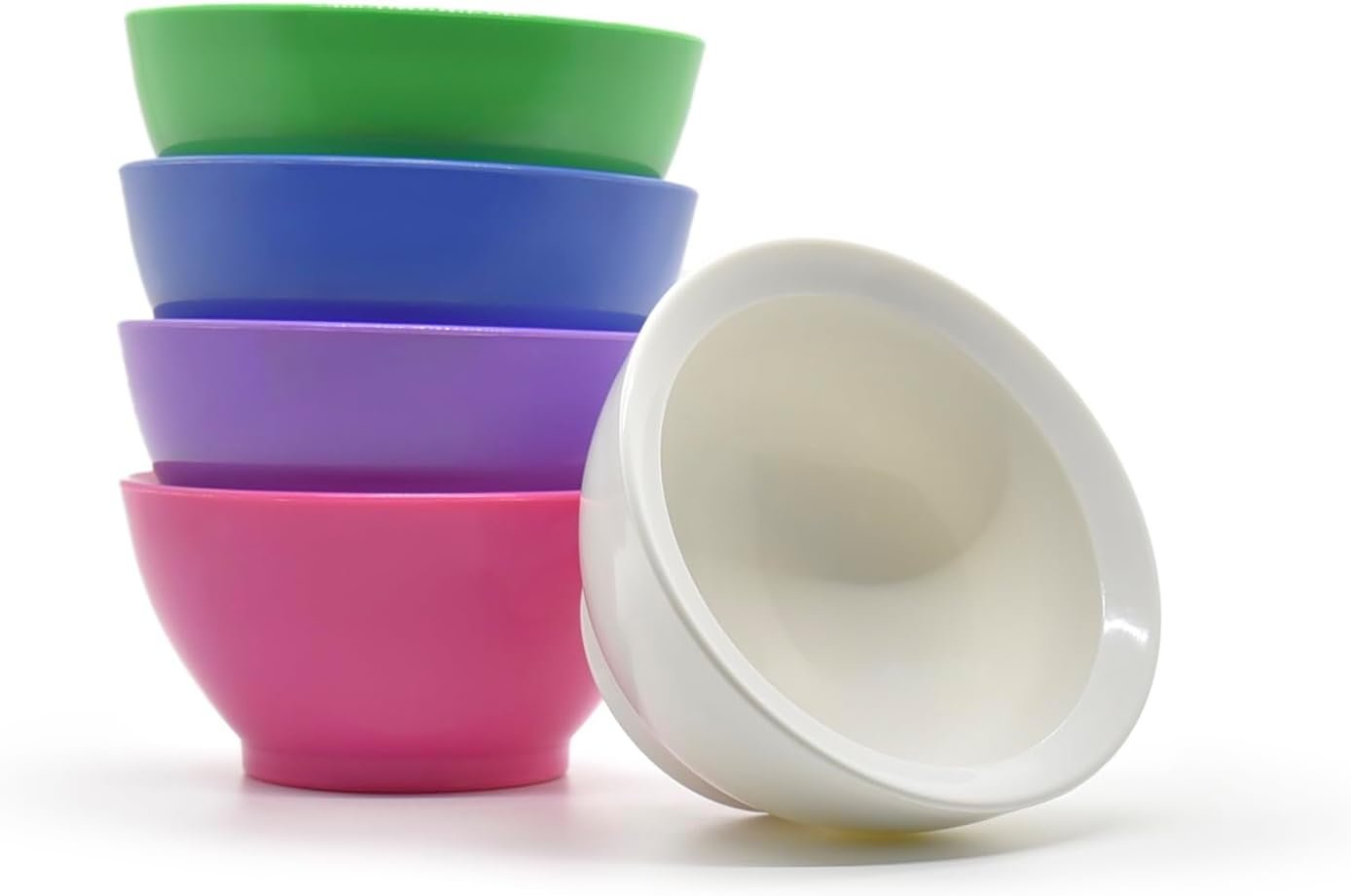 Wholesale 8oz Non-Spill Mini Plastic Bowl Set Reusable Kitchen Bowls with Concave Inner Lip and Non-Slip Base for Serving Dips Nuts Ice Cream Snacks Set of 6 Hibiscus Pink Factory
