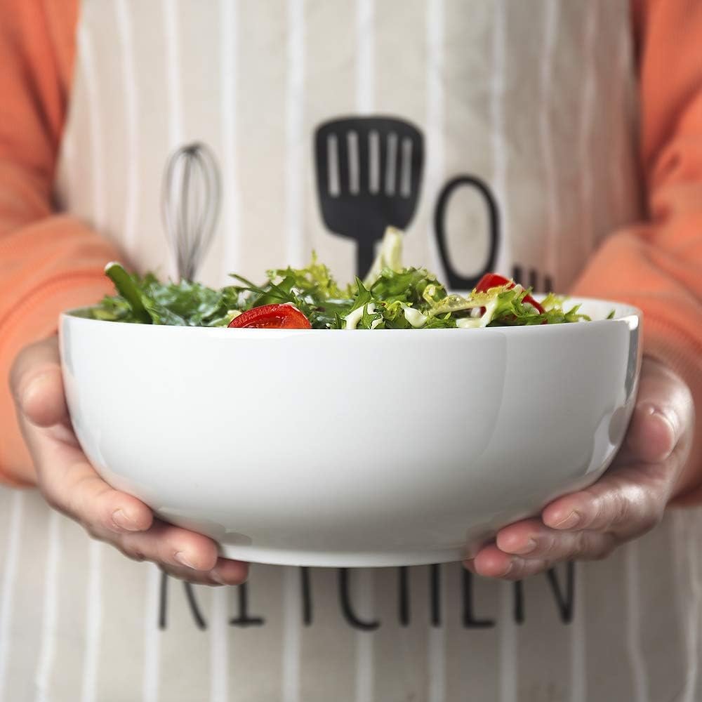 OEM 60 oz 8 Inch Large Off White Porcelain Soup Pho Ramen Bowls Set of 3 Factory