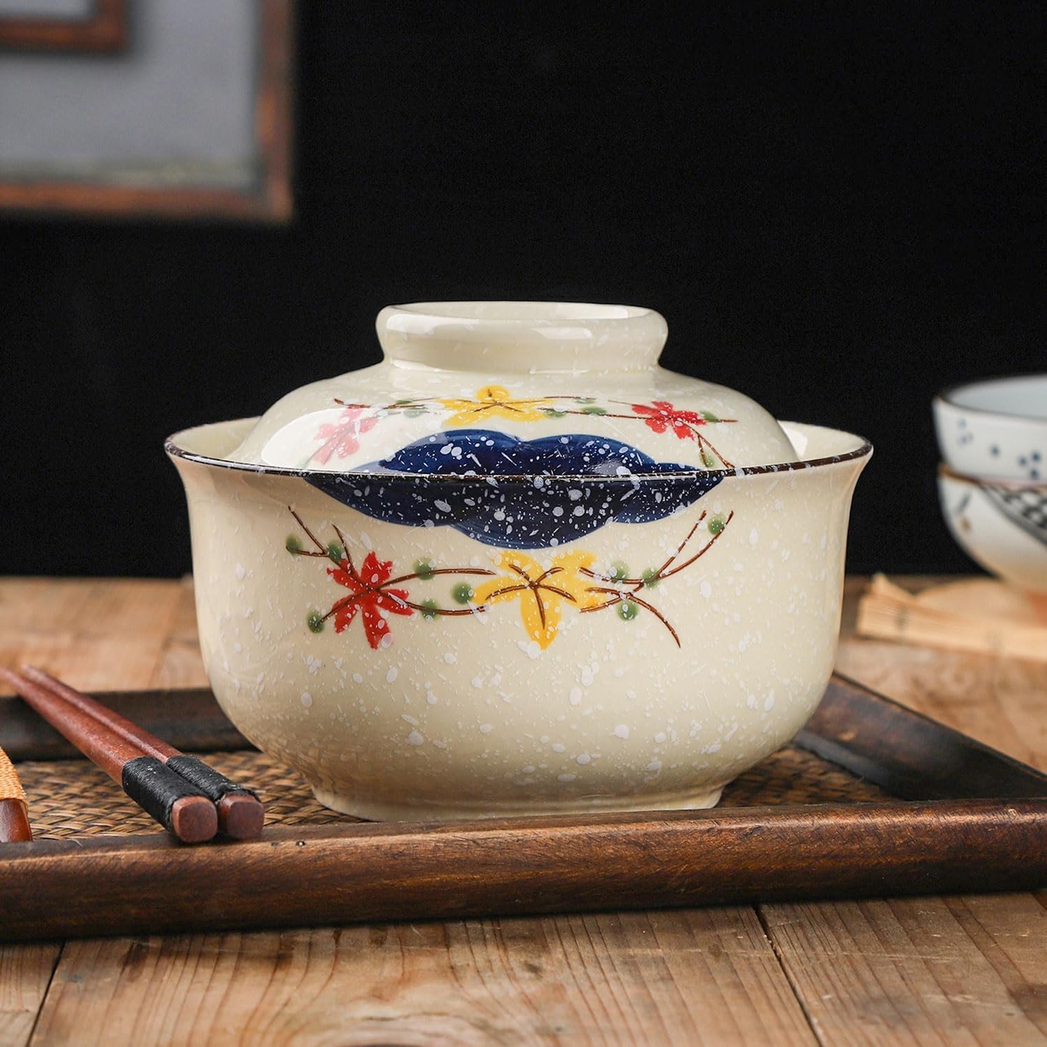 Wholesale 25 Oz Microwavable Ceramic Ramen Soup Bowl with Lid Black Korean Clay Pot Factory Wholesale 25 Oz Microwavable Ceramic Ramen Soup Bowl with Lid Black Korean Clay Pot Factory